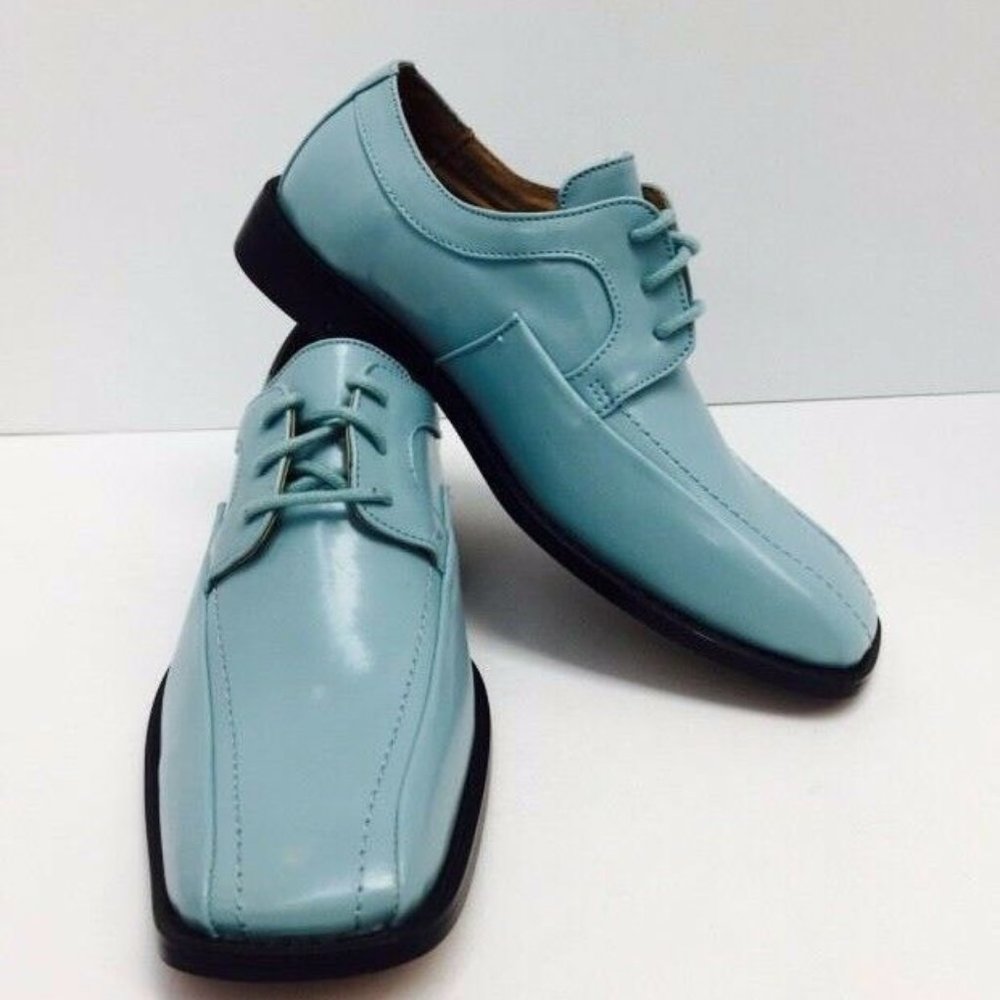 Roberto Chillini Boys Topaz Aqua Dress Shoes